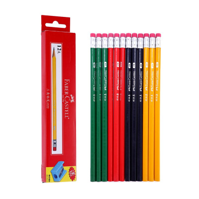 

Faber-castell 1322 2B Triangle student writing pencil with rubber head (12 packs