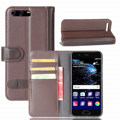 

GANGXUN Huawei P10 Case Genuine Leather Magnetic Flip Cover Kickstand Card Slot Wallet Pouch for Huawei P10