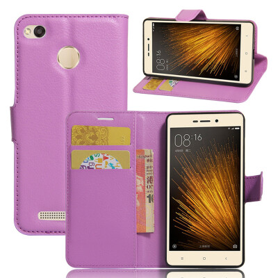 

GANGXUN Xiaomi Redmi 3X Case High Quality PU Leather Flip Cover Kickstand Anti-shock Wallet Case for Xiaomi Redmi 3X