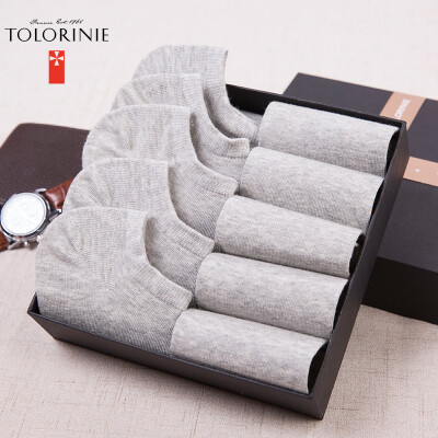 

Jingdong supermarket] TOLORINIE casual men's socks combed cotton business socks summer breathable thin boat socks low to help socks [10 double] K7496D0811 deep linen