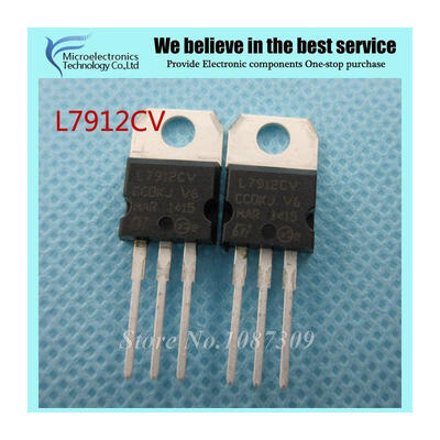 

10pcs free shipping L7912CV L7912 KA7912 MC7912 Voltage Regulator -12V 1.5A TO-220 new original