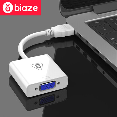 

BIAZE Кабель HDMI-VGA со звуковым портом Устройство для подключения видеовходов к HD-видео адаптеру Подключение телевизионного монитора к проектору ZH10-PC версия