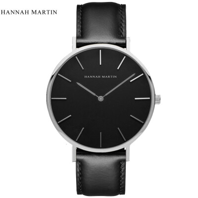 

Hannah Martin Luxury Brand Casual Watches Men Women Neutral Simple Fashion Clock Leather Quartz Wrist watch