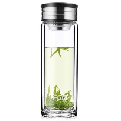 

Jingdong supermarket] Fu Guang Ming Shi series double-layer heaters filter thick business men's portable tea glass 360ml (WFB1031-360