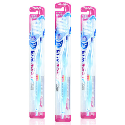 

Korea Teeth Niche South Korea imported single sharp soft-tip transparent crystal filament toothbrush 3 sets of preferential packages