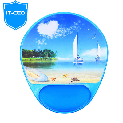 

IT-CEO X4SB-34 transparent silicone mouse pad wrist / anti-skid cold hand pillow wrist pad blue