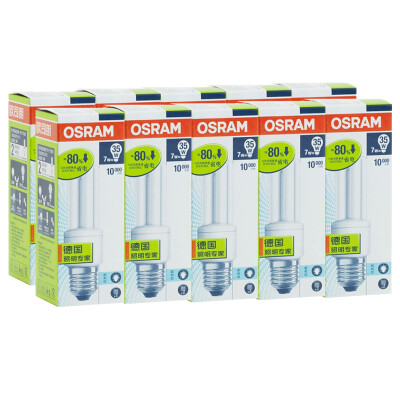 

Jingdong supermarket] OSRAM OSRAM T3 standard energy-saving lamps 7W warm white E27 (ten loaded