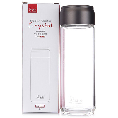 

Xino 525ml прозрачный жаростойкий однослойный стеклянный креативный портативный бутылка с водой для коксовой бутылки XN-6036 богатая зола