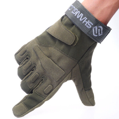 

Shanglong Blackhawk Tactical All Gloves Sand Eagle Military Fitness Riding Gloves Anti-skid Anti-cutting Men&39s Fighting Gloves Outdoor Leisure Army Green AL58