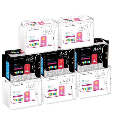 

AS (Always Sunny) sanitary napkin 3D stand-off flavor leakproof day and night combination of eight packs (day 240mm40 + night 320mm8 film + specialties night 420mm4 film