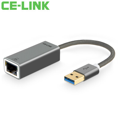 

CE-LINK USB3.0 проводной Gigabit Ethernet без карточного привода 1000M Ethernet-адаптер USB для RJ45 Mac ноутбук плоская панель внешняя карта алюминиевый сплав серый A1905