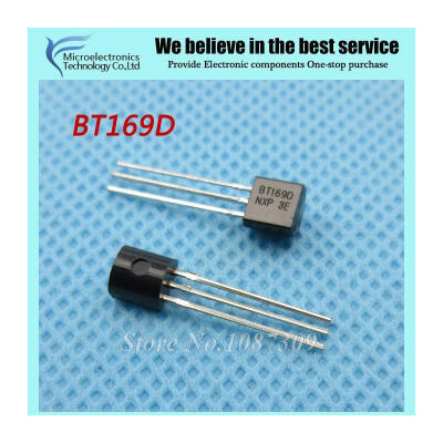 

100pcs free shipping BT169D BT169 TO-92 Triacs Thyristor SCR 400V 9A 3-Pin SPT new original