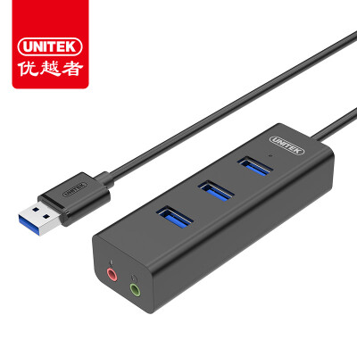 

Улучшенный человек (UNITEK) USB3.0 внешний звук USB разветвитель тащили три скорости Концентратор Интерфейс компьютера Free наушников комбинированный датчик привода Y-3150BK