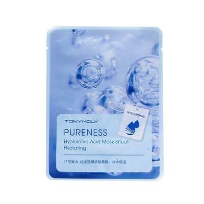

TonyMoly Pure Hyaluronic Acid Mask - Hydrating Moisturizing Repairing Soothing Brightening Balance Water Oil