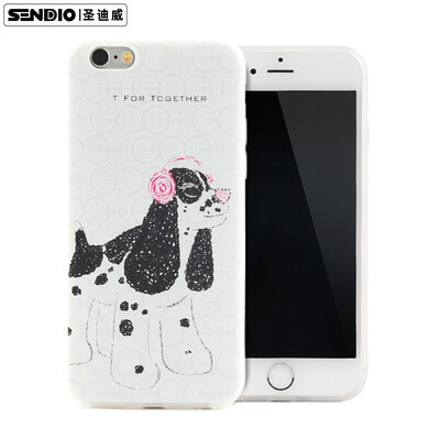 

Sendio Apple iPhone6 ​​/ 6s Plus Case Case / 3D Stereo Relief TPU All-Inclusive Soft Case Fresh Men & Women / Small T Series Rock White