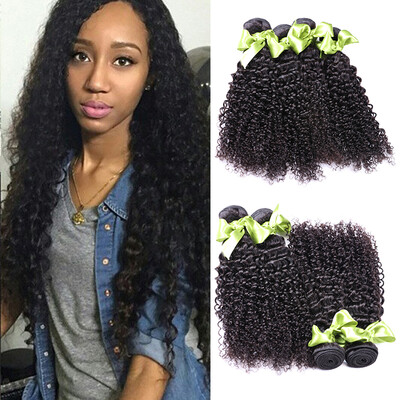

7A Mink Brazilian Kinky Curly Virgin Hair Weave 4 Bundles Deep Wave Brazilian Curly Weave Human Hair Bundles Kinky Curly Hair