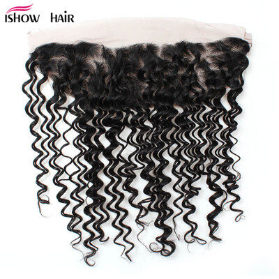 

Good Quality Brazilian Deep Wave Virgin Hair Frontal Lace Closure 13*4 Human Hair Cheap 1Pcs Frontal Lace Closure Natural Color