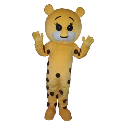 

Yellow Spotted Tiger Mascot Costumes Cartoon Character Adult Sz 100% Real Picture