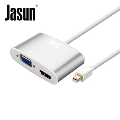 

Jebshun (JASUN) мини DP очередь VGA / HDMI адаптер кабель комбинированный HD miniDP / земля молнии телевидение строчный дисплей проектор 1080P алюминиевая опора серебряный JS-131