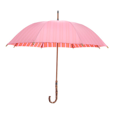 

Obolts double-layer long handle umbrella sunscreen rain dual-use girls pink goddess windproof reinforcement bamboo wooden handle double umbrella