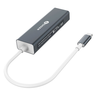 

BIAZE Type-C к USB разветвитель + PD зарядный порт Gigabit Ethernet HUB концентратор конвертер Apple, ноутбук MacBook Pro серый металлический элемент ZH20-