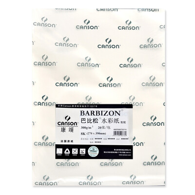 

Kansong CANSON Barbizon watercolor paper professional art painting paper 300g 8K 270x390mm 20 bag