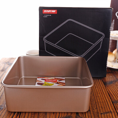 

Jingdong Supermarket Yang morning baking tool 9 inch square baking pan gold non-stick cake mold home cake biscuit beef nap sugar baking tool 3231-2