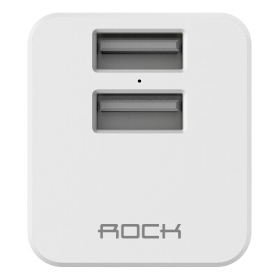 

Rocker (ROCK) mobile phone charger dual port travel charger for Apple Samsung millet Huawei and other mobile phone white