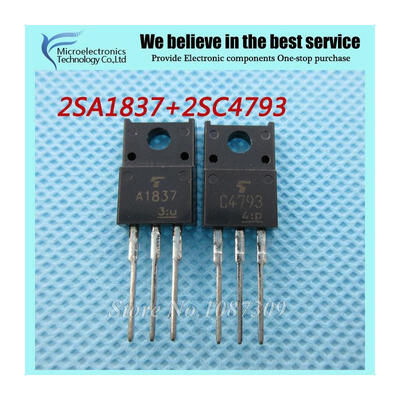 

10pcs free shipping A1837 C4793 2SA1837 2SC4793 5PCS A18375PCS C4793 TO-220F stereo pair tube new original