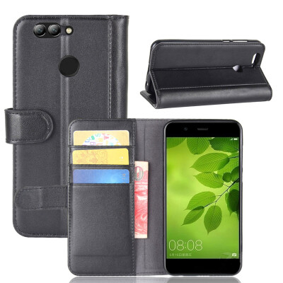 

GANGXUN Huawei Nova 2 Case Genuine Leather Magnetic Flip Cover Kickstand Card Slot Wallet Coque for Huawei Nova 2