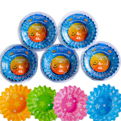 

YOUAO PET Инструменты для выпечки Высокотемпературная бумажная чашка для духовки Хлебобулочные пирожные с пирогом 6 Бумага поставляется 240шт UZT6-240