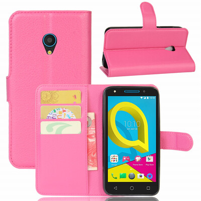 

GANGXUN Alcatel U5 Чехол из высококачественной кожи PU с флип-чехлом Kickstand Anti-shock Кошелек для Alcatel U5