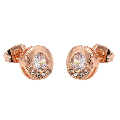 

Yoursfs@ Sparkling 18K Gold Plated Round-Shape Zircon Stud Earring