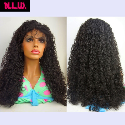 

NLW Natural Color Curly Wig with Baby Hair Glueless Human Hair Full Lace wigs