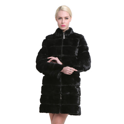 

SARSALLYA Real Mink Fur Coat for Women Natural Genuine 38-58 plus size Fur Coats Luxury Black Color Customized Size