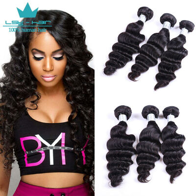 

Top Grade 10A Peruvian Loose Deep Wave Hair 3 Bundles 100% Virgin Human Hair Weave Bundles Loose Deep Curly Hair Natural Hair