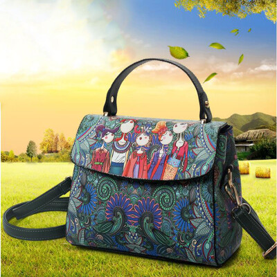 

Fashion shoulder bag simple women's small square bag printing Messenger bag