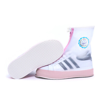 

Warrior rain boots waterproof non-slip shoes cover men&women thick rain boots HXL228 pink XL