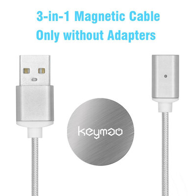 

Keymao Магнитный телефон Кабель данных, зарядный кабель Тип-C Micro USB Кабельный адаптер для Iphone Android