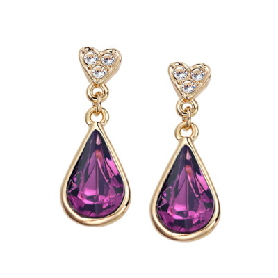 

Yoursfs® 18K Rose Gold Plated Simulated Ruby Earrings Use Red Austrian Crystal Fashion Jewelry