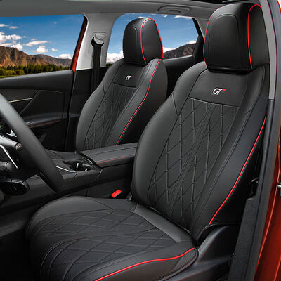 

Huashi Peugeot 4008 cushion 17 logo 4008 seat cushion four seasons universal seat cover logo 4008 modified special mesh standard section - black