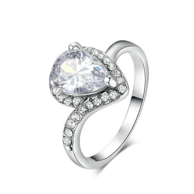 

Yoursfs Gold Plating Jewelry Top-grade Zircon Female Promise Rings For Women High-end Atmosphere