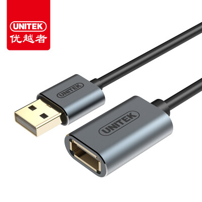 

UNITEK usb20 extension line male to female 2 meters extension line usb line male to female data cable computer mouse keyboard U disk extension line gray Y-C450FGY