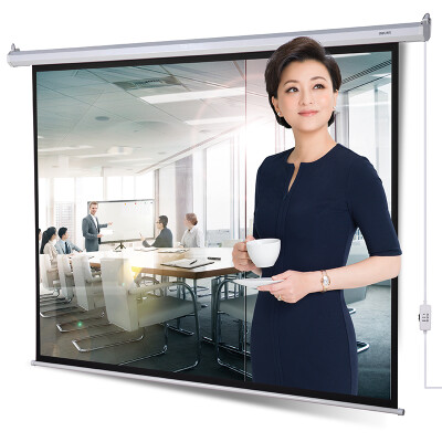 

Effective (deli) 50492 100 inch electric adjustment 4: 3 projection screen / projection screen / projector curtain white