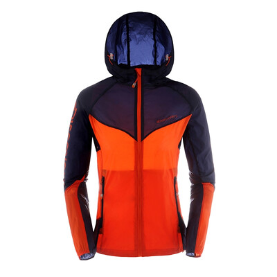 

Discovery outdoor women breathable light sports windbreaker DAEE82224 sunset orange possession of blue M