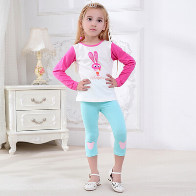 

Ou Mai Beibei girls underwear Mickey elastic seven leggings M0068 bright blue 110 yards