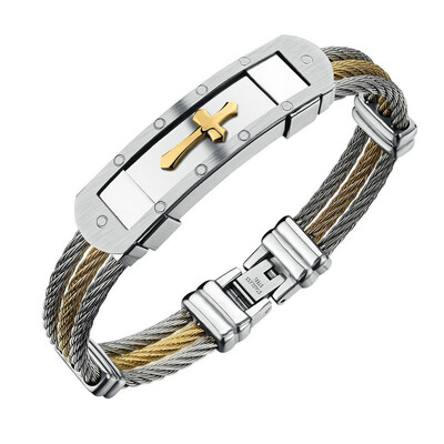 

Yoursfs@ Punk Street Fashion Men's Bangle Jewelry 316L Titanium Steel Geometirc Bracelets Men & Boys Valentine's Day Present