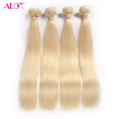 

7A Peruvian Virgin Hair Straight 613 Blonde Peruvian Hair 10"-24" 4Pcs Platinum Blonde Hair 100% Human Virgin Hair