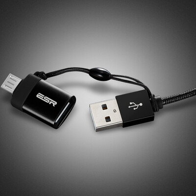 

(ESR) Микро USB-адаптер USB Эндрюс кабель для передачи данных U-образный конвертер для наушников OTG для заметок OPPO / vivo / Redmi и другие