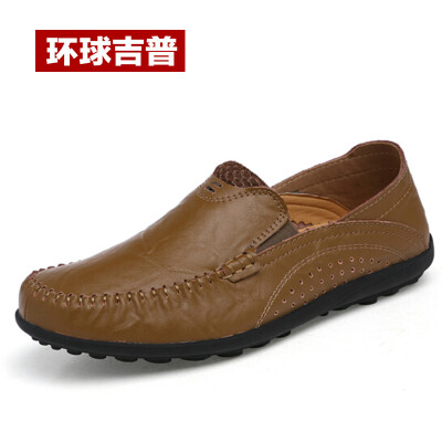 

Universal Jeep (HUANQIUJIPU) casual shoes men outdoor leisure men's shoes fashion trend Peas shoes driving shoes 17040H1567 light brown 40